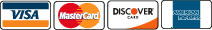 accepted credit cards: visa, mastercard, discover, and american express